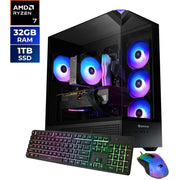 iBUYPOWER A385IB4080BHP05A Element Gaming PC Ryzen 7 8700F 4.1GHz NVIDIA GeForce RTX 5060 8GB 32GB RAM 1TB SSD Win 11 Home Black
