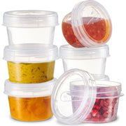 Plasticpro Twist Cap Food Storage Containers, 4 Oz, Clear, Leakproof, Microwave and Freezer Safe, 6-Pack, 124216
