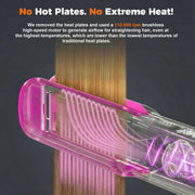 Slopehill 2 in 1 Wet to Dry Hair Straightener & Dryer with 200 Million Negative Ions, Gray Gold - LCD Display