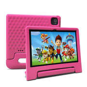 NOBKLEN Kids Tablet 10.1-Inch IPS HD Display Android 14 8-Core Processor 4GB RAM 64GB Storage Pink Kid-Proof Case