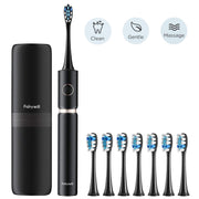 Fairywill FW-P11Plus+8BH PRO P11 UltraSonic Electric Toothbrush with Travel Case & 8 Brush Heads Rechargeable Whitening