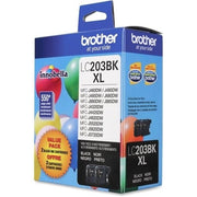 Brother Genuine High Yield Black Ink Cartridges, LC2032PKS, Includes 2 Cartridges of Black Ink