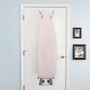 Seymour Home Adjustable Full-Size Ironing Board with Diamond Cut Steel Mesh Top, Beige Linen Cotton Cover, Heat-Resistant Iron Rest, All-Steel Frame with Four Legs, 36 in Height