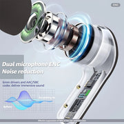 CMYBabee Bluetooth Wireless Earbuds with Noise Cancelling and LED Power Display, Pink - IPX7 Waterproof