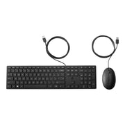 HP 9SR36UT#ABA Wired Desktop 320MK Mouse and Keyboard, USB, Black