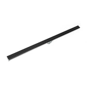 Infinity Drain S-LT 3836 Matte Black Stainless Steel 36in Site Sizable Low Profile Linear Drain Kit with Perforated Offset Slot Grate