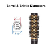 Olivia Garden MultiBrush Hot-Air Brush, Detachable 46mm Ceramic Thermal Barrel, Tourmaline Ion-Charged Bristles, Large Airflow Vents, Ergonomic Handle, 5-Piece Kit, 710-MBKP46