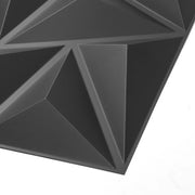 Art3dwallpanel A10wv268BK20usz 20PCS 11.8'' x 11.8'' 3D Wall Panels for Interior Wall Decor,Black Diamond Textured Accent PVC