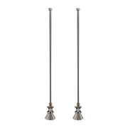 Signature Hardware SH441136BN Deck Mount Tub Supply Lines with Cross Handle Stops - for Copper Pipe - Brushed Nickel