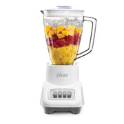 Oster Turbo Countertop Blender, 750W Motor, 54 oz BPA-Free Plastic Jar, Stainless Steel Blades, 5-Speed, White, 2254504