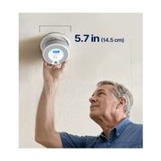X-Sense SC07-W Wireless Smoke and Carbon Monoxide Detector Combo with LCD Display, 10-Year Battery, White