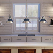 Minka Lavery 2252-77 1 Light Pendant in Chrome Finish w/ Metal Shade
