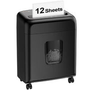 Bonsaii 12-Sheet Cross Cut Paper Shredder with 4-Gallon Pullout Bin