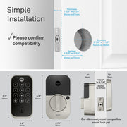 Yale YRD4X0-BLE Unlock with Your Entry Code and Create Adjustable Codes, Satin Nickel