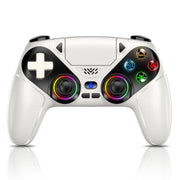 Turpow Wireless Game Controller for P5 Pro Slim PC, LED Seven Light Colors, Dual Vibration, 3.5mm Audio Jack, Macro Turbo Function, 6-Axis Motion Control, White, RH-5188