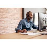 Jabra Evolve 65 TE Wireless Stereo Headset, Bluetooth 5.2, Dual Connectivity, 16 Hours Talk Time, Integrated Busylight, On-Ear, Black