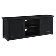 Crosley Furniture Camden 58-Inch Low Profile TV Stand, Rustic Black Finish, Adjustable Shelves, Cable Management, Supports TVs Up to 65 Inches