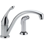 Collins Single-Handle Standard Kitchen Faucet with Side Sprayer in Chrome