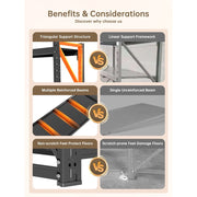 CXUZCZ 4-Tier Heavy-Duty Steel Storage Shelves, Adjustable, Rust-Resistant, Black, 63