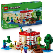 LEGO 21275 Minecraft TNT Jungle House Building Set, 287 Pieces, Interactive Explosion Feature, Includes Steve, Creeper, Zombie, Parrot Minifigures, Ages 8+