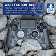 Nacon Revolution 5 Pro Wireless Gaming Controller with Magnetic Hall Effect Joysticks, Adjustable Trigger Blockers, Remappable Back Paddles, Bluetooth Audio, Urban Camo