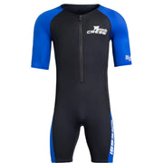Cressi Tiburon 2 mm Short Sleeve Shorty Wetsuit for Men, Black/Blue, XL, XDG014525