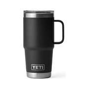 Yeti Rambler 20 oz Travel Mug, Stainless Steel, Vacuum Insulated, Leak-Resistant Stronghold Lid, Black, 21071502280