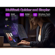 KurieTim Laptop Computer Intel N150 Quad-Core Processor 32GB DDR4 RAM 1TB SSD 15.6 in FHD IPS Display Backlit Keyboard Windows 11 Pro