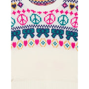 Wonder Nation Girls Holiday Fair Isle Sweater, Relaxed Fit Pullover, Off-White, 10/12 (L)