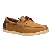 Heydude Harbor Lo Classic Boat Shoe, Lightweight Slip-On Loafer with Faux Leather Upper, Bone Brown Multi, Size 10, 45139-2LI