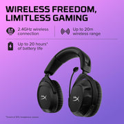 HyperX 676A2AA Cloud Stinger 2 Wireless Gaming Headset Compatible with PC, Black