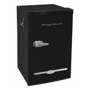 Frigidaire EFR376-BLACK-COM 3.2 Cu Ft Retro Mini Fridge With Side Bottle Opener, Black