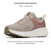 Columbia Women's Konos TRS Hiking Shoes, Lightweight Breathable Mesh, Soft Taupe Sea Salt, Size 8, Trail Running, Omni-MAX Plus Cushioning, Adapt Trax Outsole, 208112