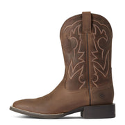 Ariat Sport Outdoor Western Boot, Distressed Brown Full-Grain Leather, Wide Square Toe, 11