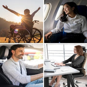 Platinum-Level Comfortable Ergonomic Memory Foam Lumbar and Seat Cushion Set, Black, PLC305216