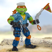 Playmates Toys Teenage Mutant Ninja Turtles x G.I. Joe Shipwreck x Mikey Action Figure, Highly Articulated, Multicolor, 8 in, 95018841