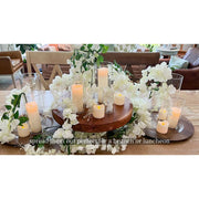 Glasseam Clear Glass Cylinder Vases Set of 12, Hurricane Pillar Candle Holders, 6 in, 8 in, 10 in
