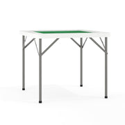 Flash Furniture DADMJZ88 34.5'' Square Granite White Folding Game Table with Green Playing Surface