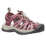 KEEN Whisper Women's Athletic Sandals, Rose Brown/Peach Parfait, Closed Toe, Lace-Lock Bungee, Size 6.5, 1028816