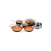 Gotham Steel 1129 10-Piece Kitchen Nonstick Frying Pan and Cookware Set, Brown
