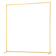 KFFKFF Square Gold Metal Arch Backdrop Stand, 6.6 x 6.6 ft, Durable Rust-Resistant Frame, Reinforced Welded Base, Easy Assembly, HQGM66FT