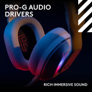 Logitech G Astro A20 X Wireless Gaming Headset, Two-System PLAYSYNC Audio, White