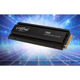 Crucial CT1000T500SSD5 T500 1TB Gen4 NVMe M.2 Internal Gaming SSD with Heatsink