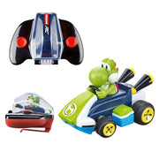 Carrera Mario Kart Mini RC Car, Yoshi, 1:50 Scale, 2.4GHz Remote Control, Rechargeable Battery, Carrying Case Controller