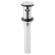 Press Type Pop-Up Drain with Plated Parts - Overflow Hole - Chrome