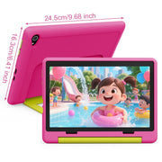 BESTSKI Kids Tablet, 10.1 Inch HD IPS Display, 14GB RAM, 64GB Storage Expandable to 1TB, Quad-Core 2.4GHz Processor, Android 14, 5G WiFi, Pink Protective Case, KT1028