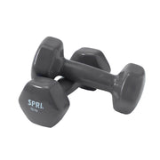 SPRI Deluxe Vinyl Dumbbells (Dark Grey, 15-Pound,Set of 2)