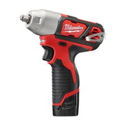 Milwaukee M12 12-Volt Lithium-Ion Cordless 1/4 in. Impact Wrench Kit-2461-22