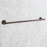 Signature Hardware Traditional 27-1/8 in Towel Bar, Brushed Nickel, Wall Mounted, 955108