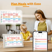 Callsky RLJ-15.6 15.6 Inch Digital Calendar Wi-Fi Smart Planner 1080P FHD Touchscreen Interactive Family Organizer, White